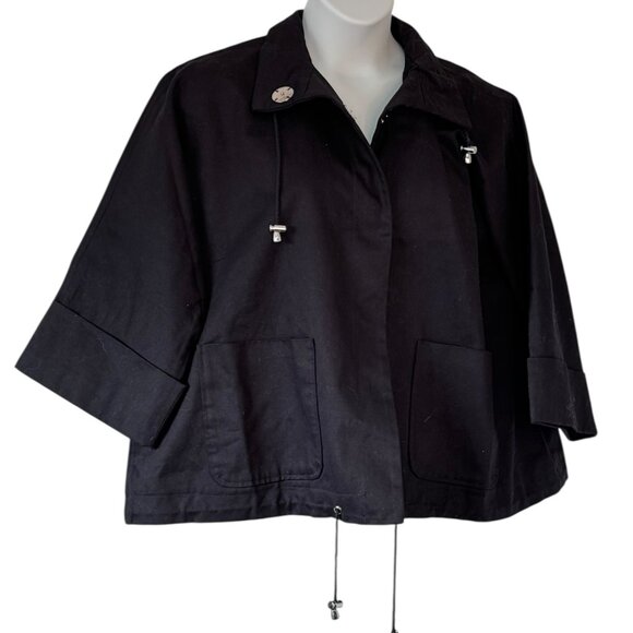 Marla Wynne Canvas Drama Jacket Black New Without Tags Women’s Size Large - Picture 4 of 10